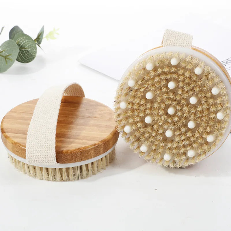 2-in-1 Body Brush with Natural Bristles – Exfoliating & Detachable Design - Willen