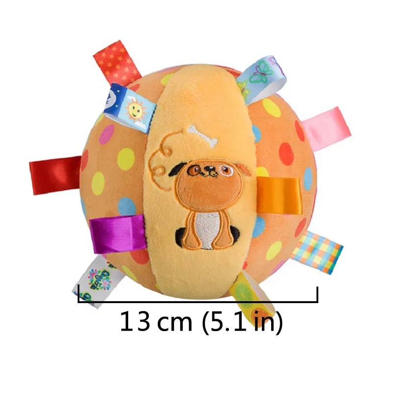 Durable Plush Dog Ball Toy – With Bell and Handle - Willen