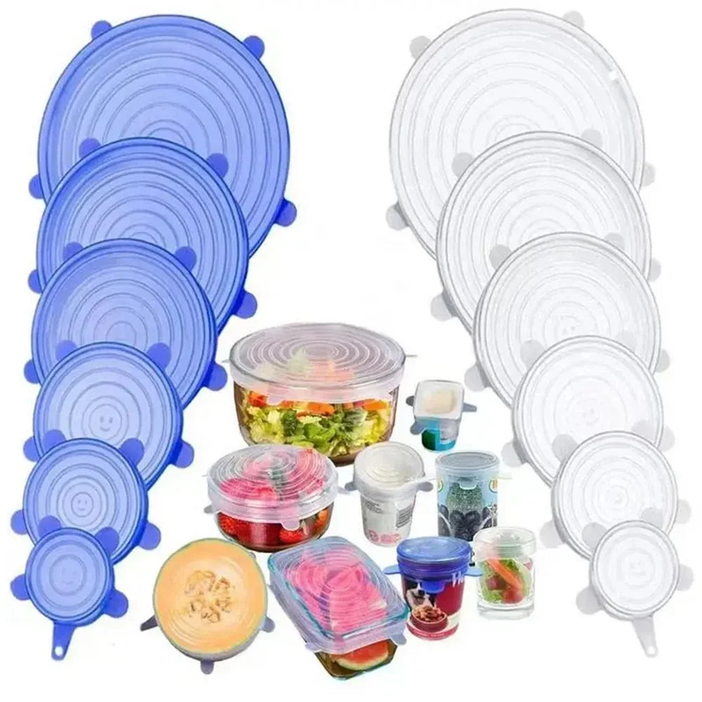 Reusable Silicone Lid Set – 6 Sizes, Airtight Food Covers - Willen