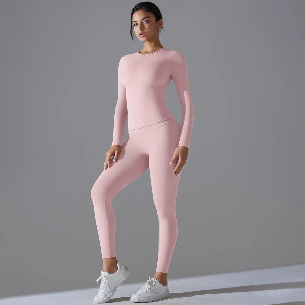 2-Piece Yoga & Fitness Set – Long-Sleeve Top & High-Waist Leggings - Willen