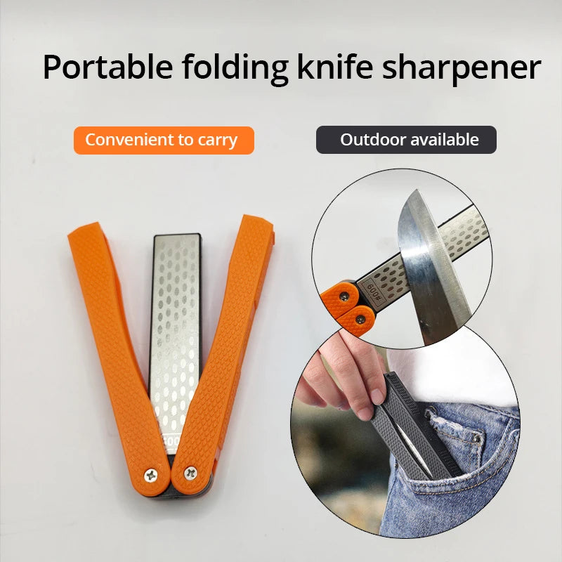 Dual-Sided Pocket Sharpening Stone – 400/600 Grit, Folding Case - Willen