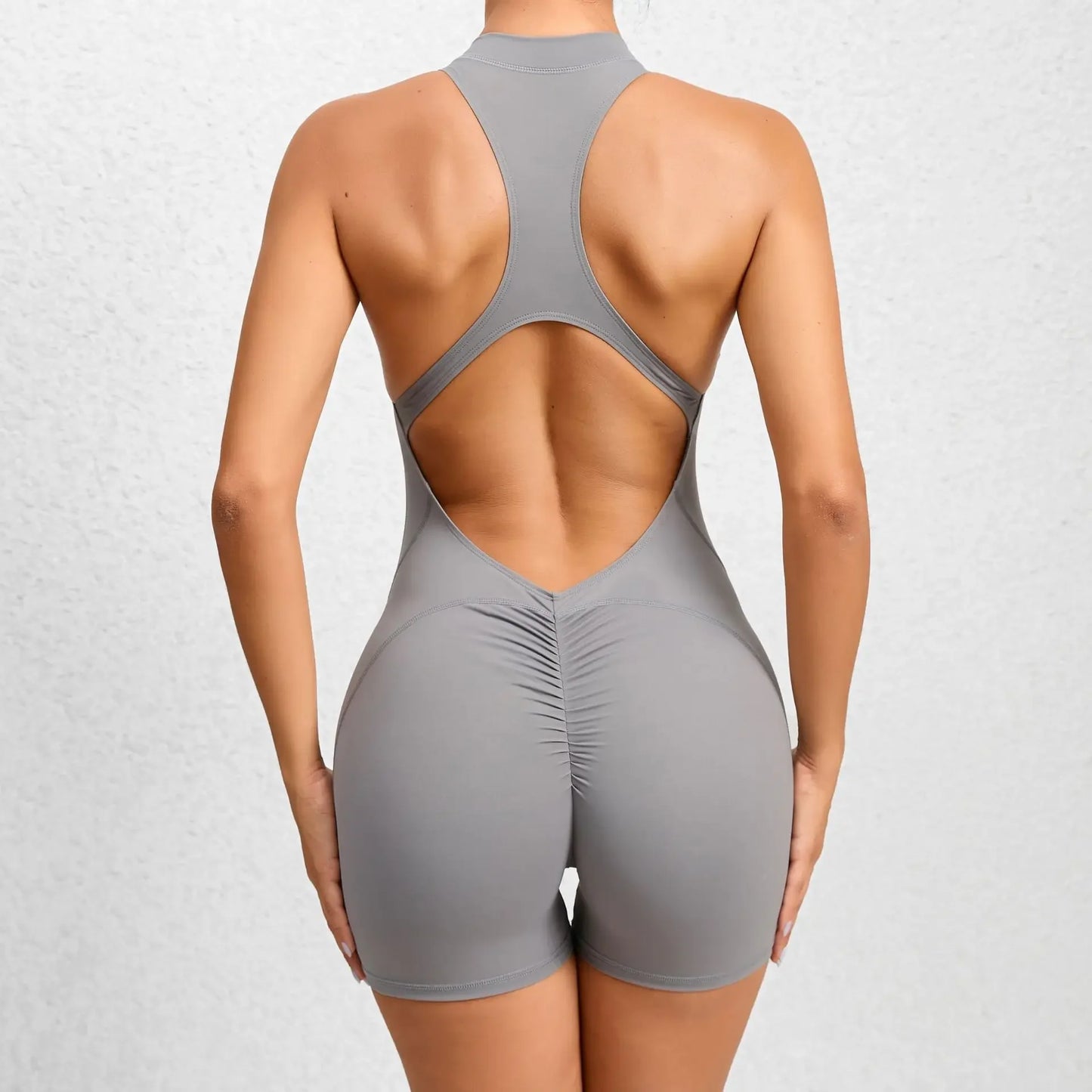 Seamless Zipper Yoga Jumpsuit – Breathable One-Piece Activewear for Women - Willen
