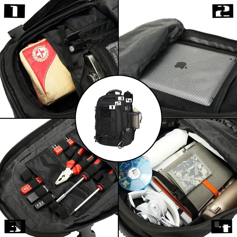 65L Outdoor Hiking Backpack – Water-Resistant Gear Bag with MOLLE System - Willen