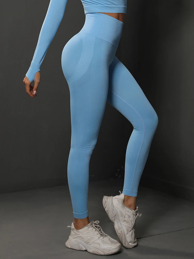 High-Waist Seamless Training Leggings – Nylon-Spandex, Ankle-Length - Willen