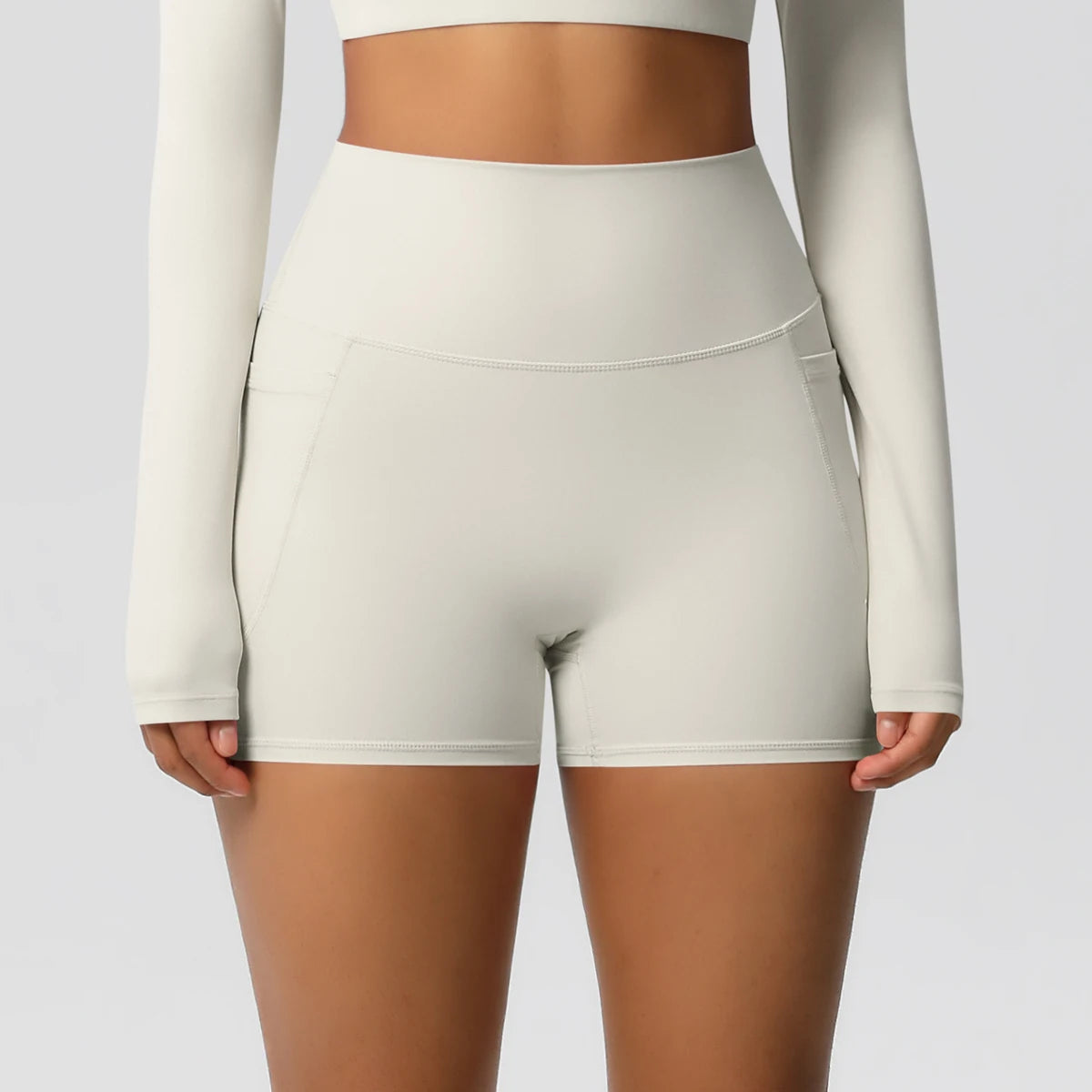 High-Waist Cycling & Gym Shorts – Quick-Dry Fabric with Pockets - Willen