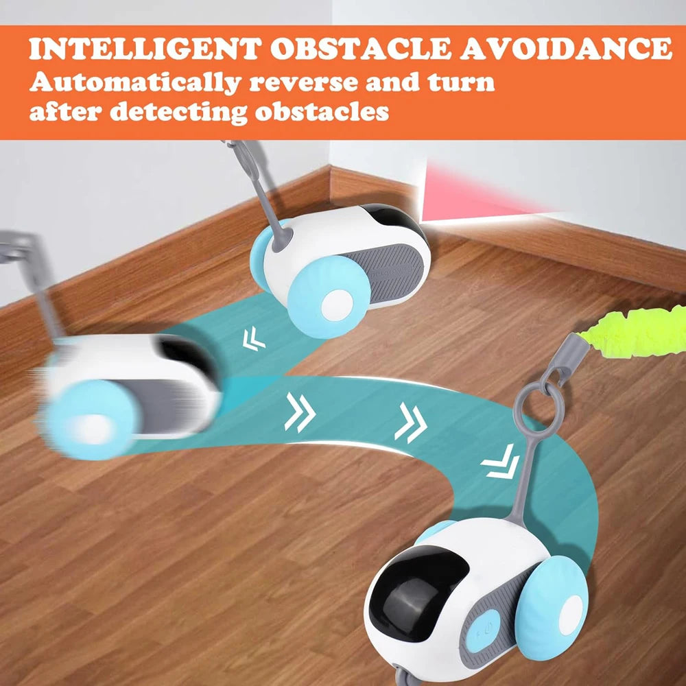 PawRacer Smart Chase Toy – Interactive Electronic Cat Toy with Remote & Obstacle Avoidance - Willen
