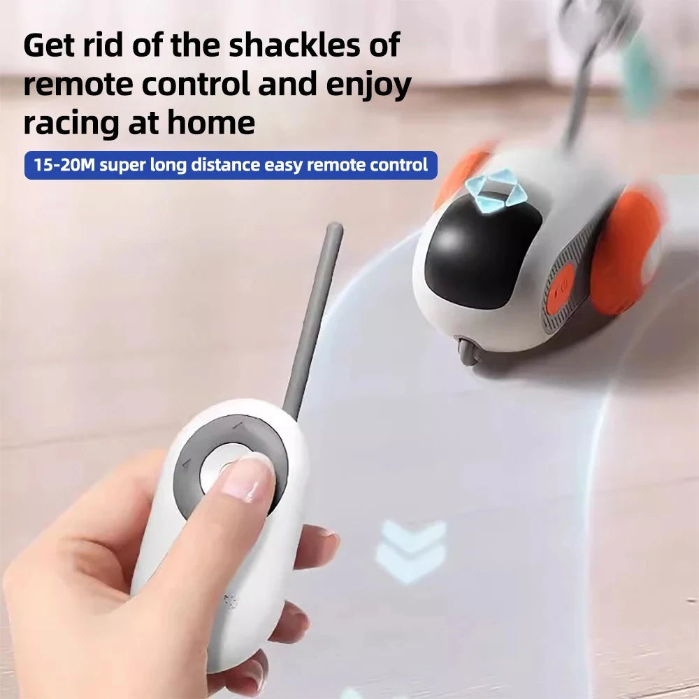 PawRacer Smart Chase Toy – Interactive Electronic Cat Toy with Remote & Obstacle Avoidance - Willen