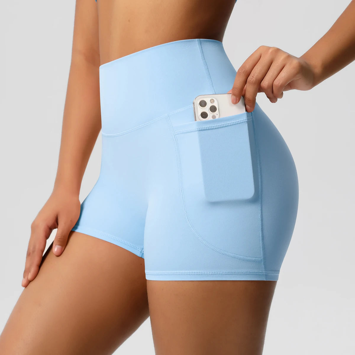 High-Waist Cycling & Gym Shorts – Quick-Dry Fabric with Pockets - Willen