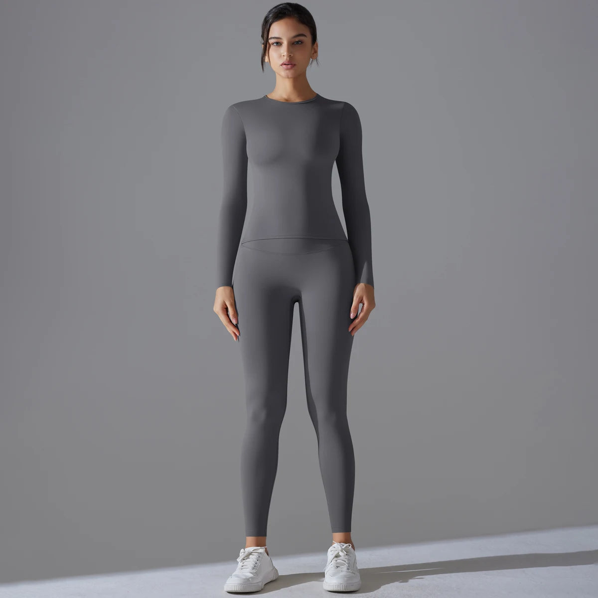 2-Piece Yoga & Fitness Set – Long-Sleeve Top & High-Waist Leggings - Willen