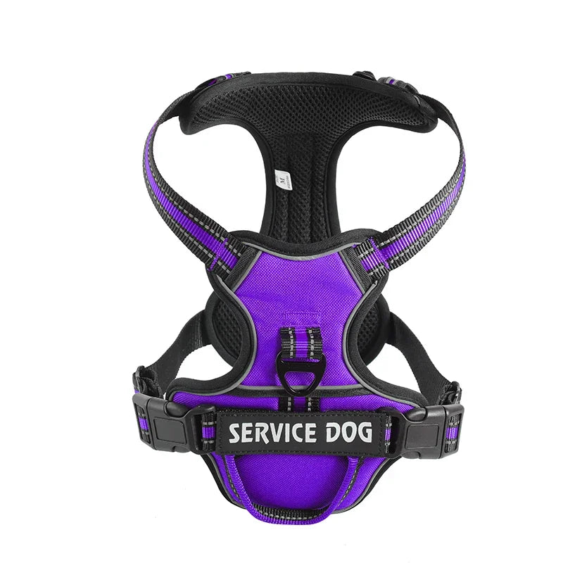 Reflective Adjustable Dog Harness – Breathable, Padded, with Custom Patch - Willen