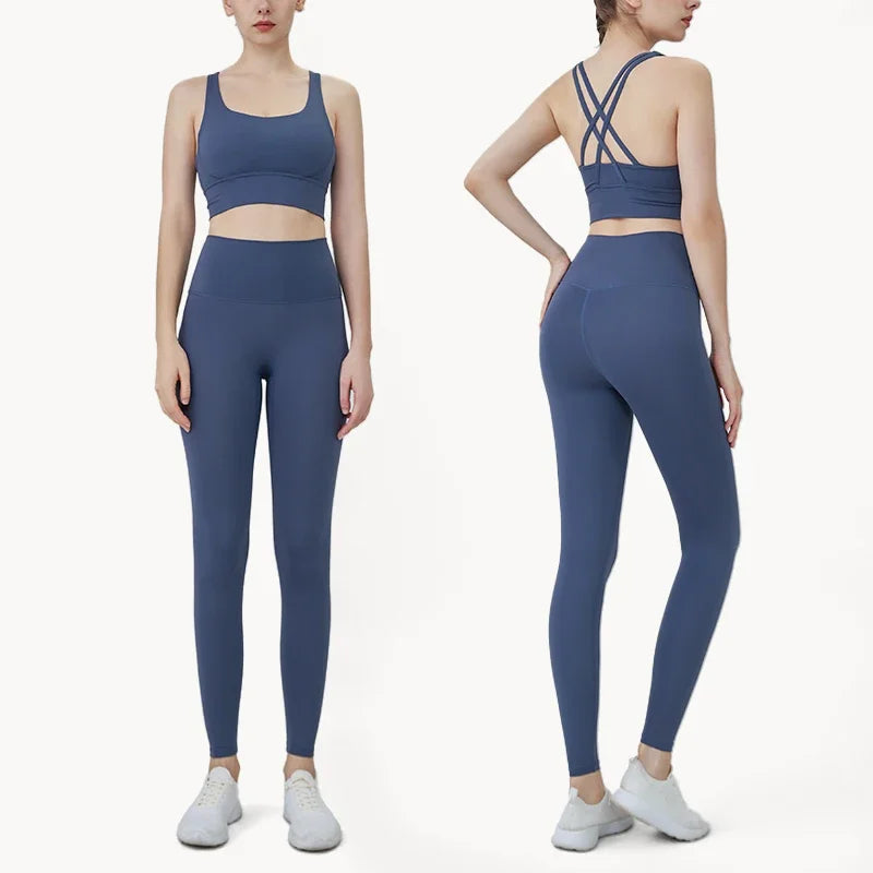 2-Piece Activewear Set – Cross-Back Bra & High-Waist Leggings - Willen