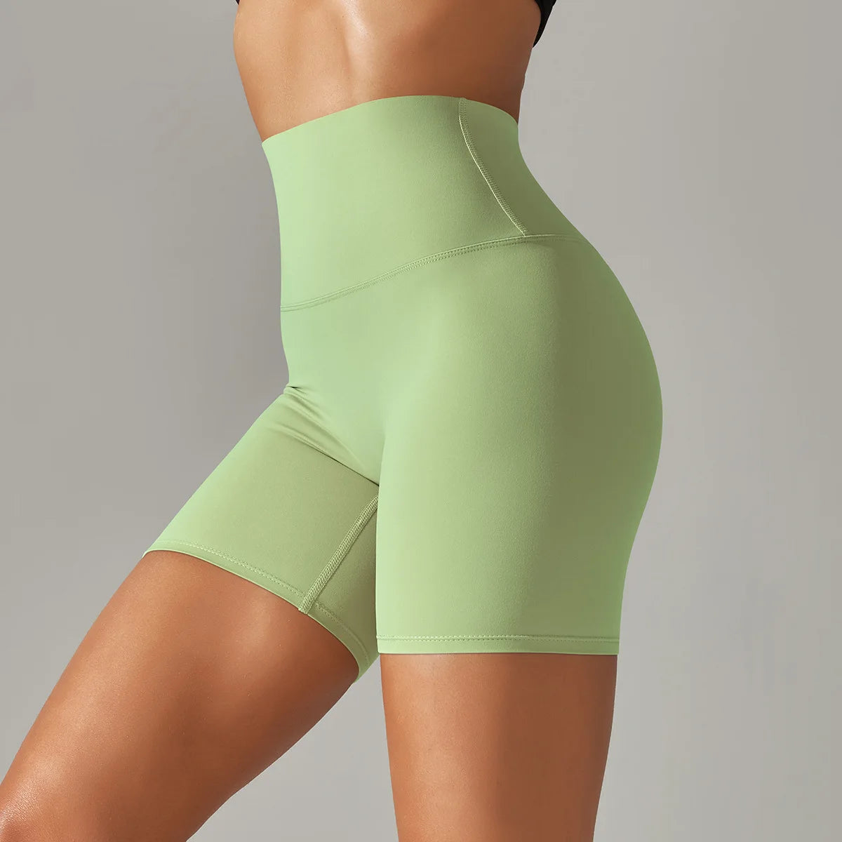 High-Waist Yoga Shorts – Seamless Nylon-Spandex Activewear for Women - Willen