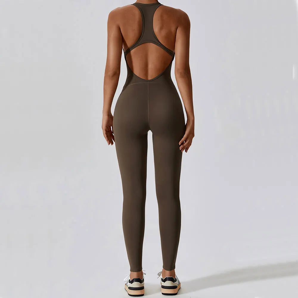Seamless Workout Bodysuit – Sleeveless, Stretch Nylon-Spandex - Willen