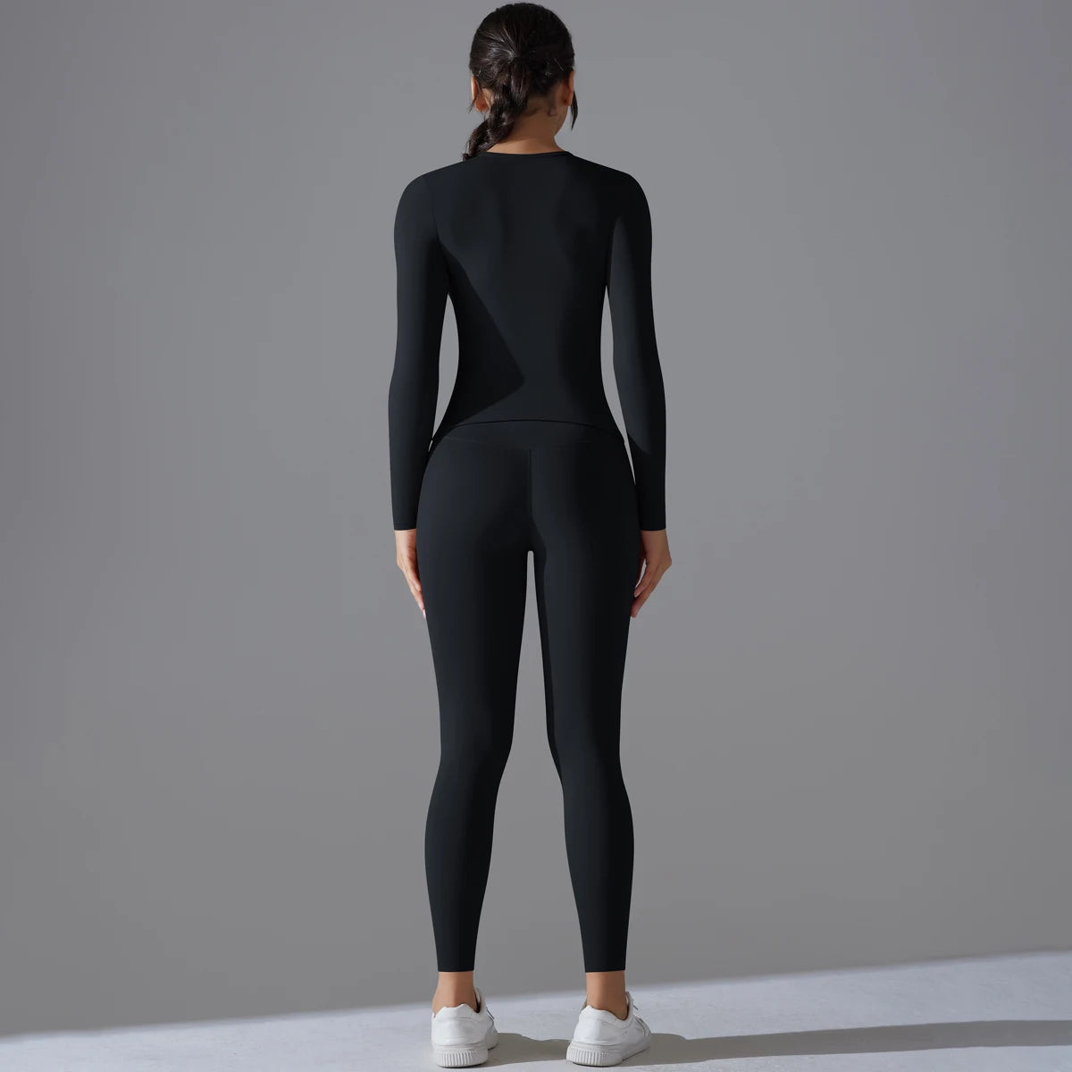 2-Piece Yoga & Fitness Set – Long-Sleeve Top & High-Waist Leggings - Willen