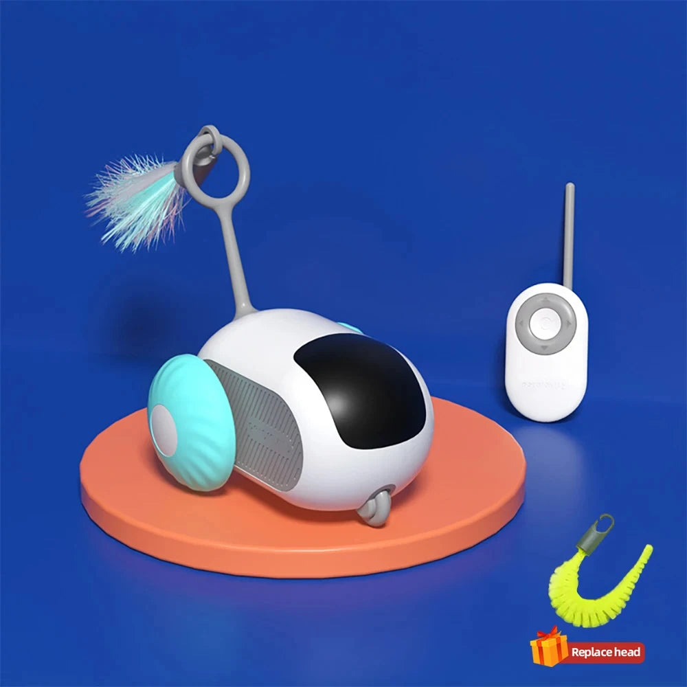 PawRacer Smart Chase Toy – Interactive Electronic Cat Toy with Remote & Obstacle Avoidance - Willen