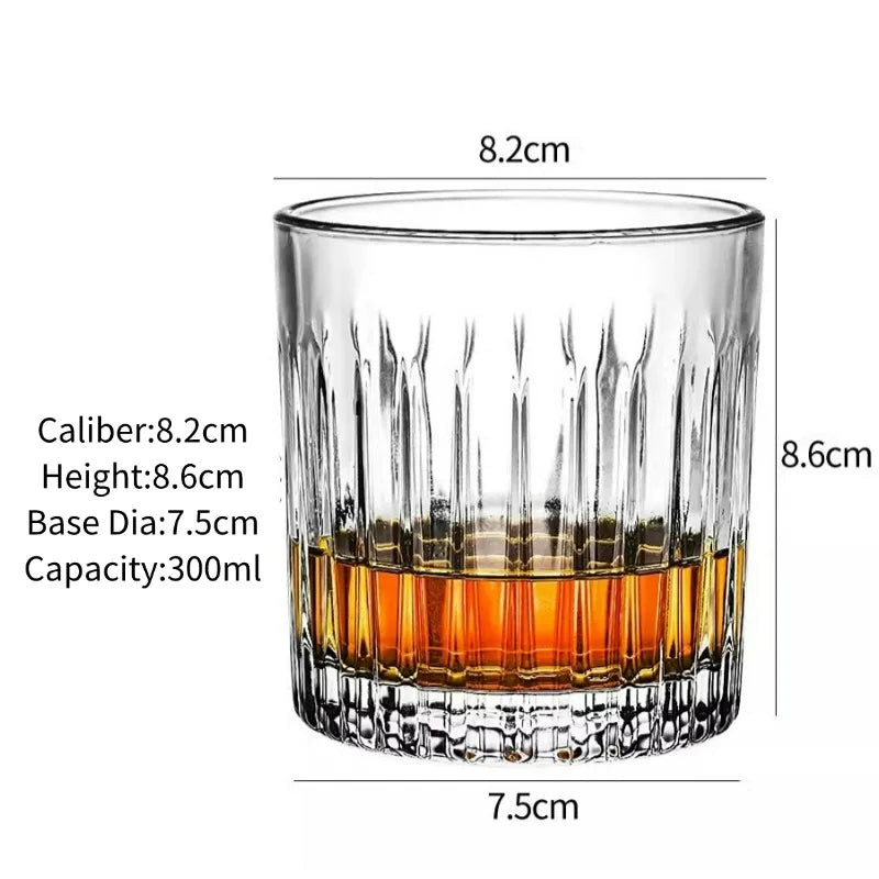 Classic Engraved Whiskey Tumbler – Clear Glass, 250ml - Willen