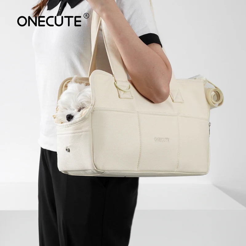 Travel Shoulder Bag for Small Pets – Cotton Sling with Support Base - Willen