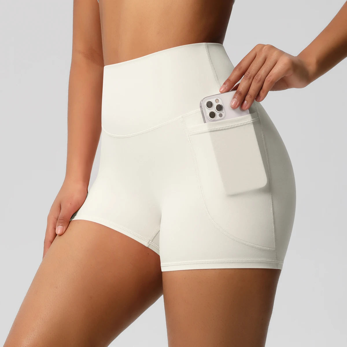 High-Waist Cycling & Gym Shorts – Quick-Dry Fabric with Pockets - Willen