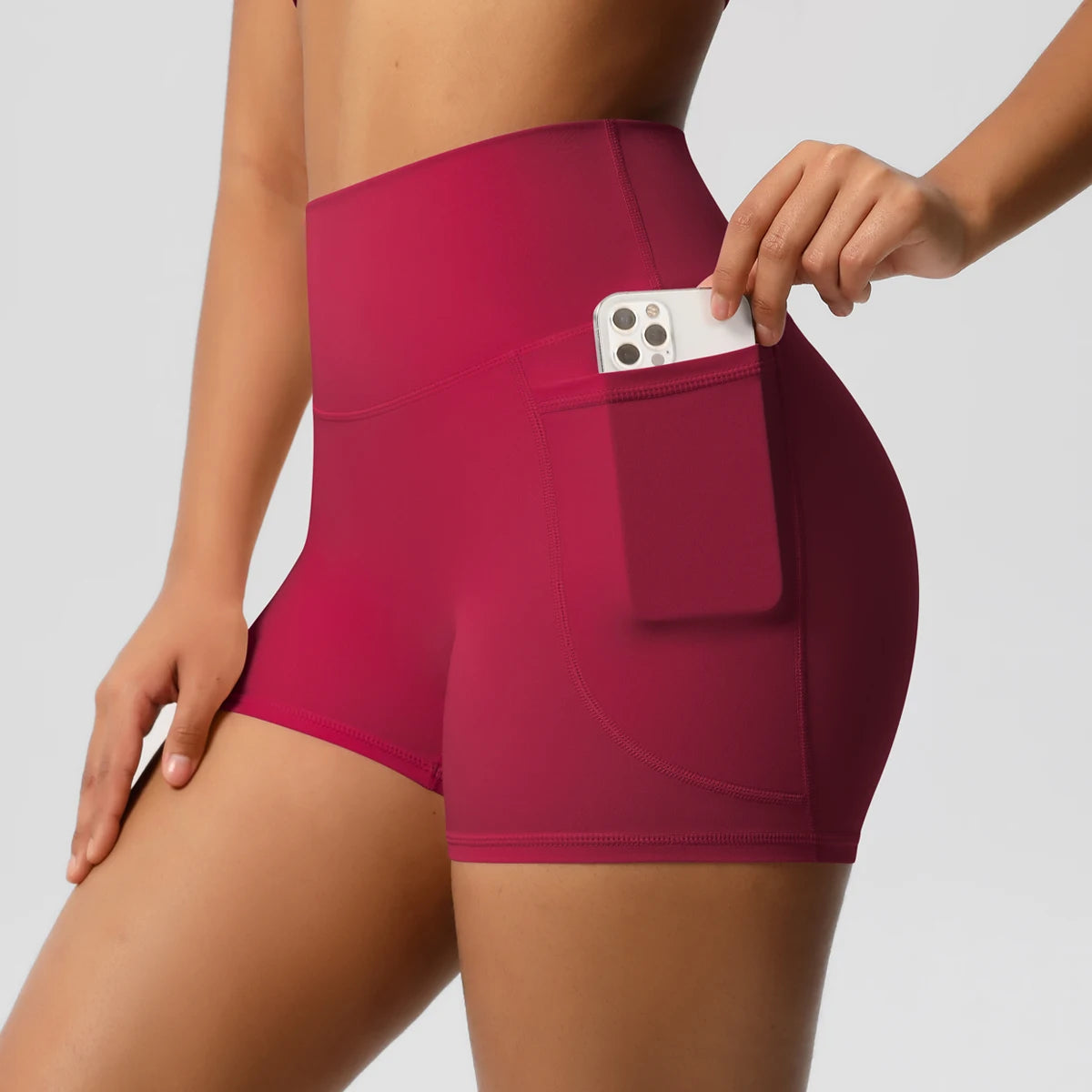 High-Waist Cycling & Gym Shorts – Quick-Dry Fabric with Pockets - Willen