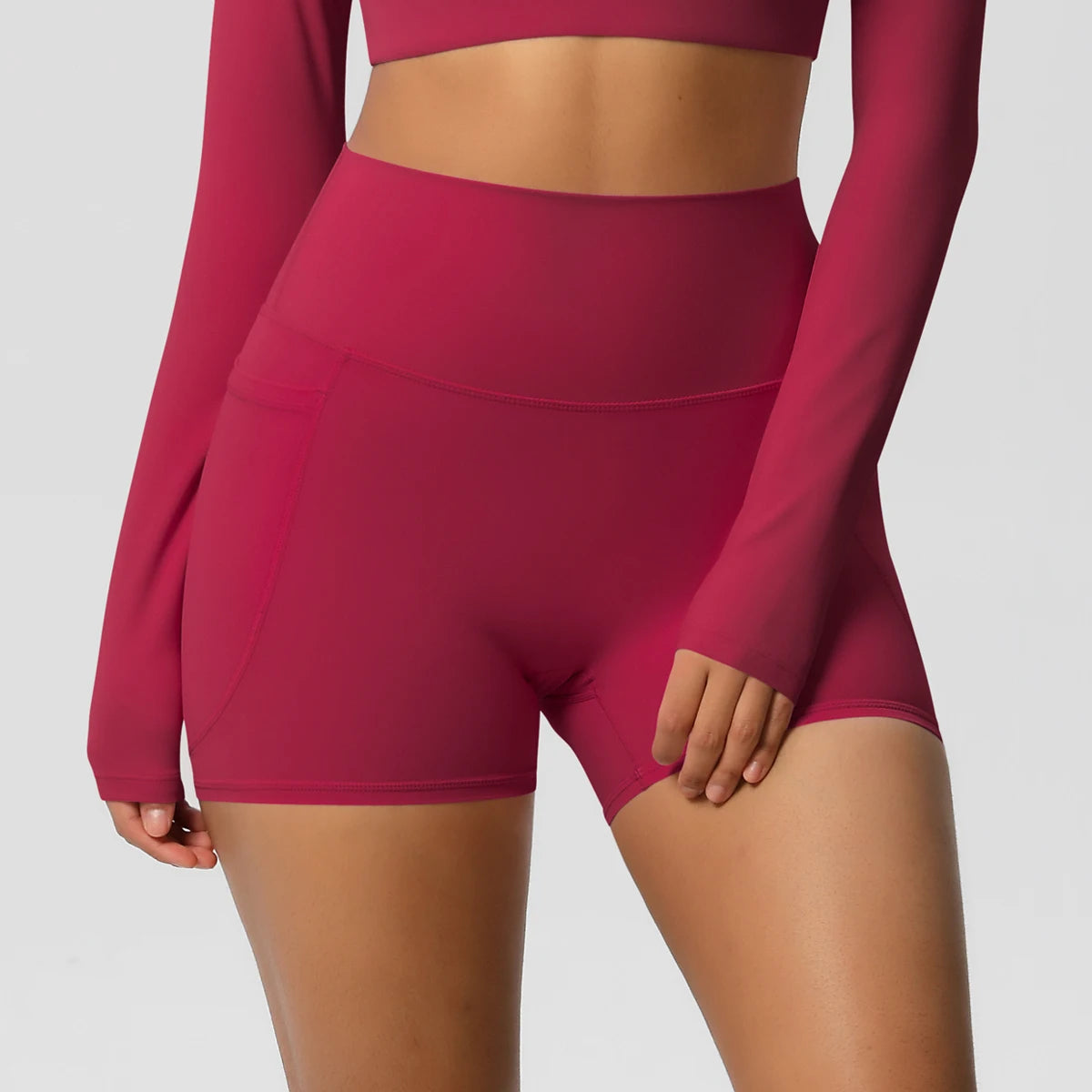 High-Waist Cycling & Gym Shorts – Quick-Dry Fabric with Pockets - Willen
