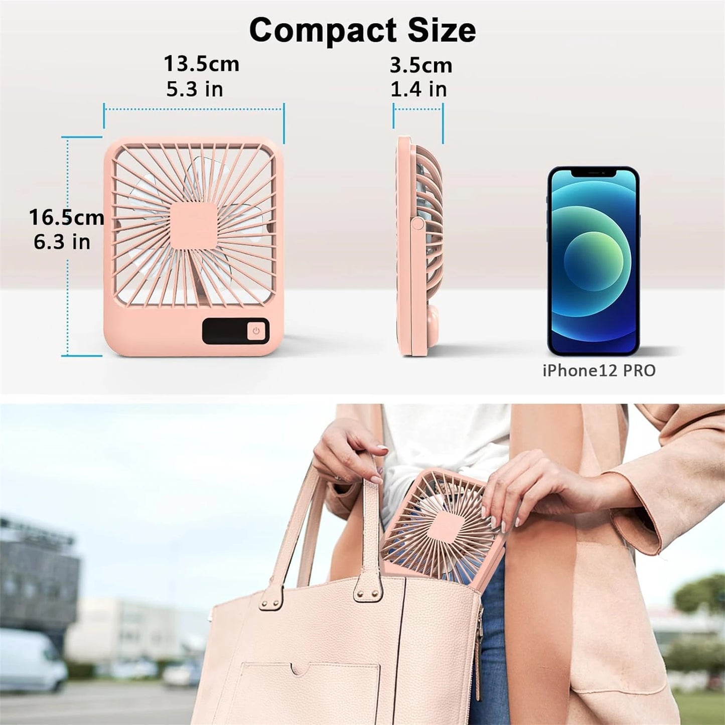 Portable Folding Desk Fan – 180° Adjustable, USB Rechargeable - Willen
