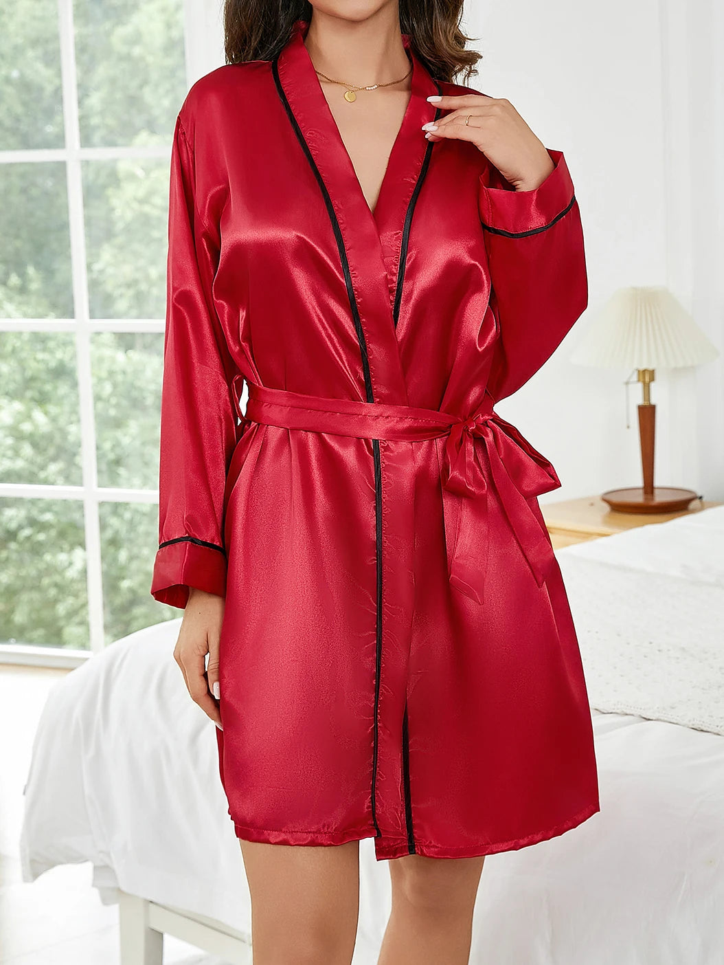 AiryCharm Thin Sleepwear Robe – Lightweight Long-Sleeve Loungewear for Women - Willen