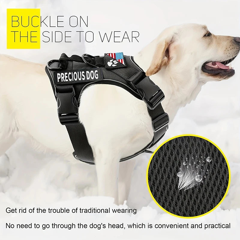 Reflective Training Vest for Dogs – Adjustable, Padded, with ID Patches - Willen