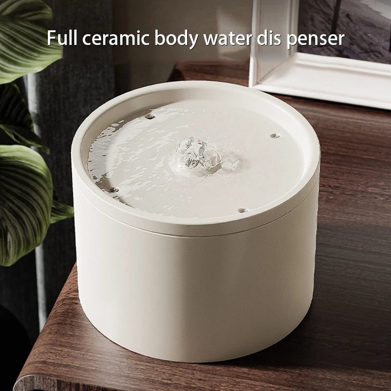 Ceramic Pet Water Fountain – Quiet Circulation, USB-Powered - Willen
