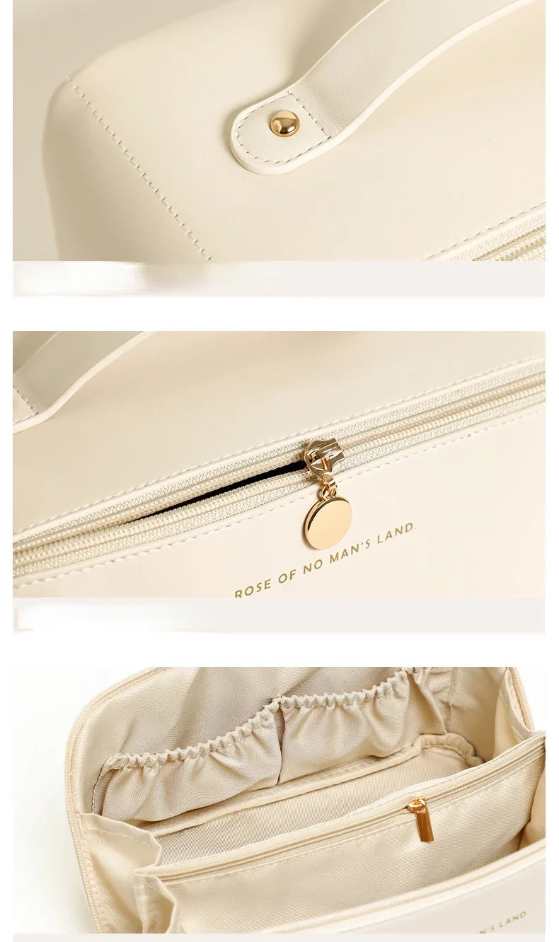 PU Leather Toiletry Bag – Waterproof Shell-Shaped Organizer - Willen