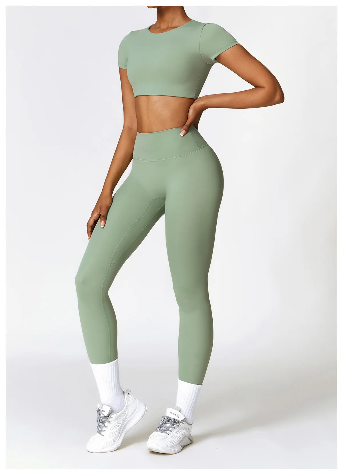 Seamless 2-Piece Yoga & Fitness Set – Nylon, Breathable - Willen