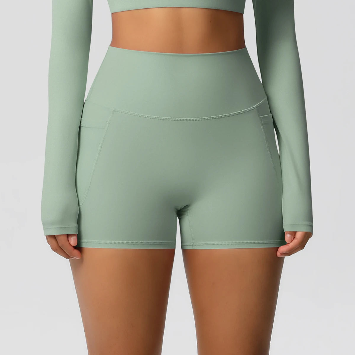 High-Waist Cycling & Gym Shorts – Quick-Dry Fabric with Pockets - Willen