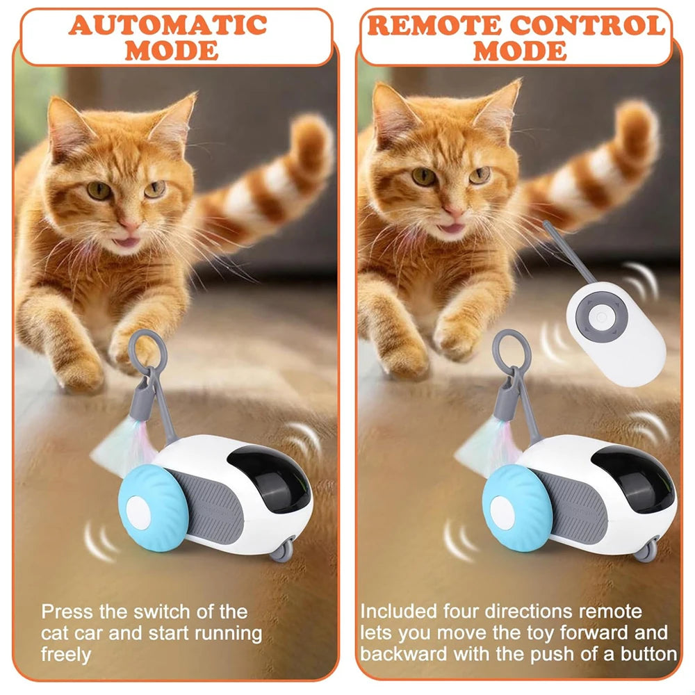 PawRacer Smart Chase Toy – Interactive Electronic Cat Toy with Remote & Obstacle Avoidance - Willen