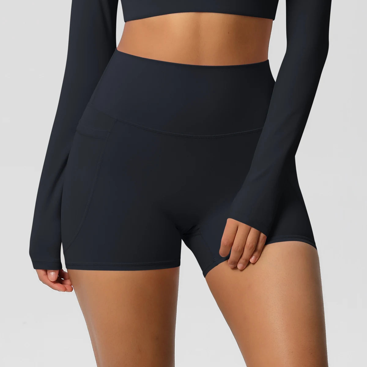 High-Waist Cycling & Gym Shorts – Quick-Dry Fabric with Pockets - Willen
