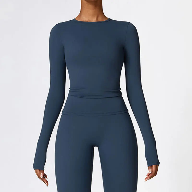 Thermal Long Sleeve Yoga Top – Quick-Dry Workout Shirt for Cold Weather - Willen