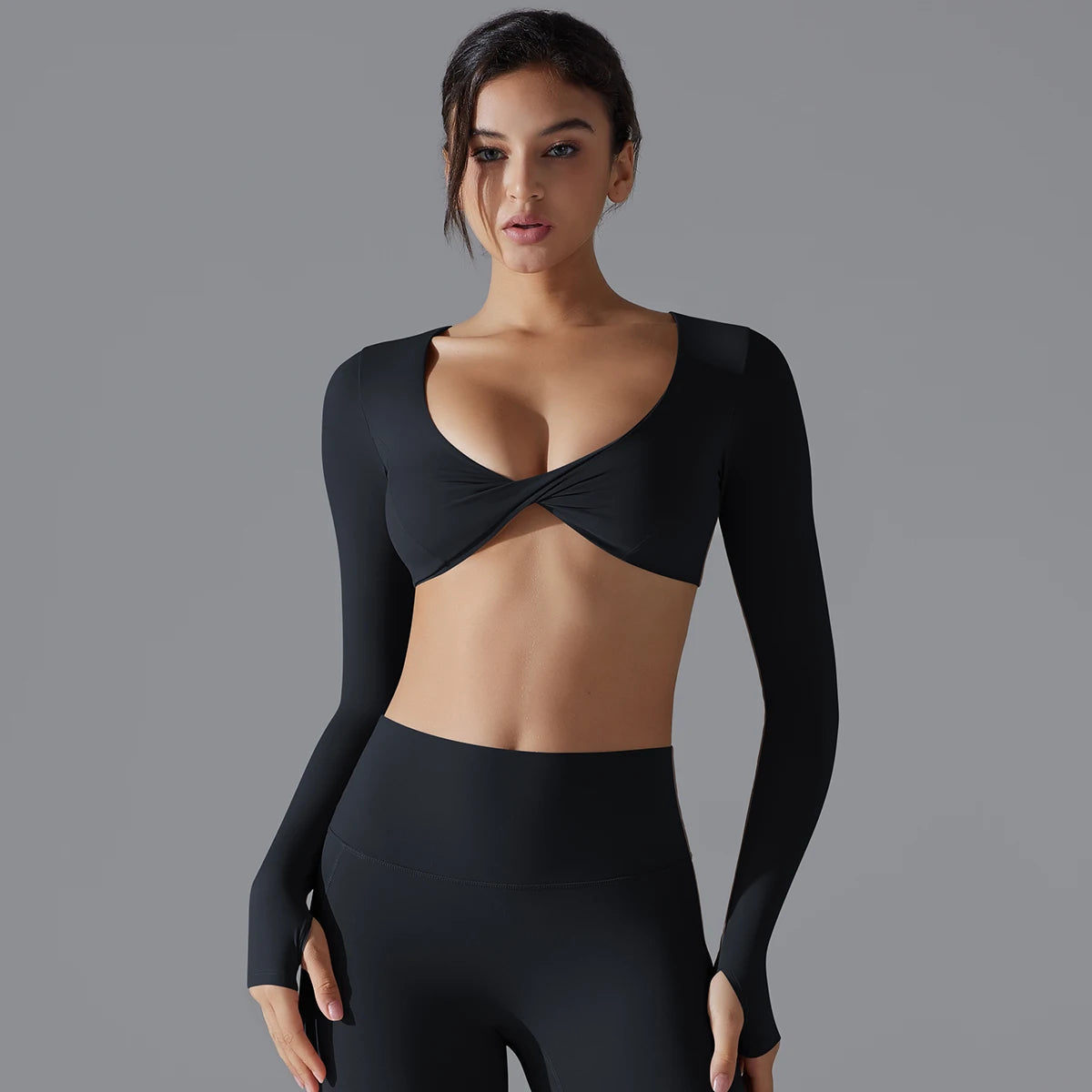 Long Sleeve Sports Bra – Quick-Dry, Breathable Fit for Yoga & Gym - Willen