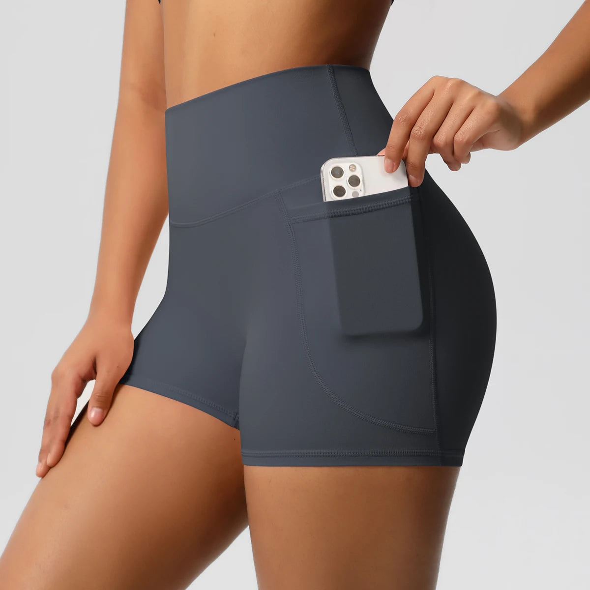 High-Waist Cycling & Gym Shorts – Quick-Dry Fabric with Pockets - Willen