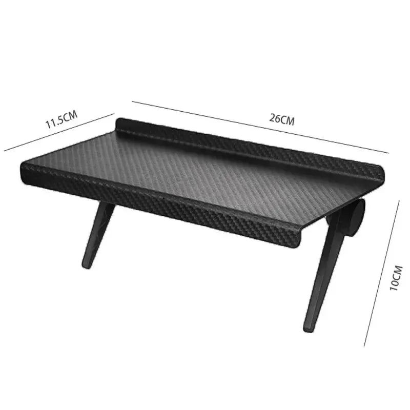 Screen-Top Clamp Shelf – Tool-Free Mount, Black ABS - Willen