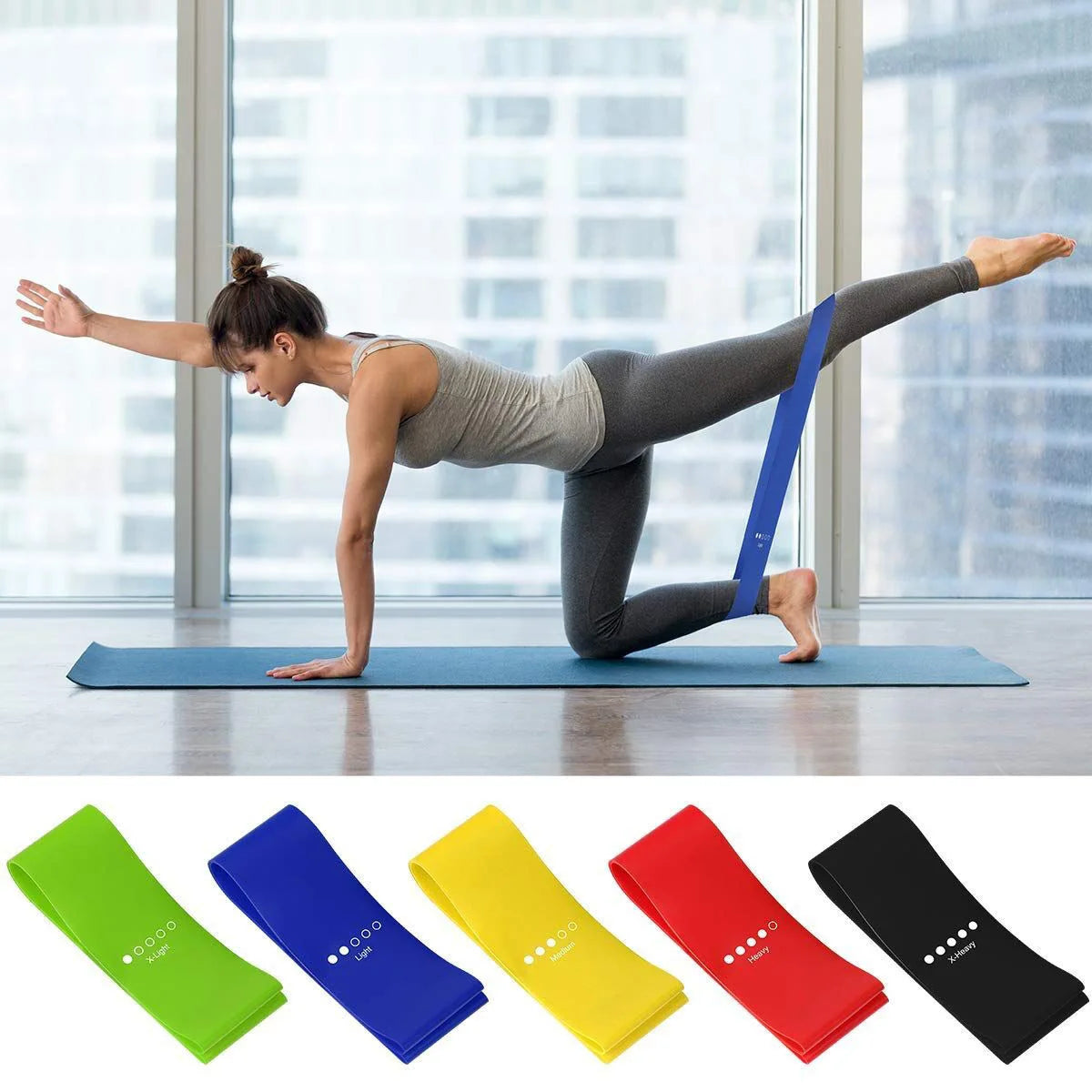 Elastic Resistance Loop Band – Flat Latex Band for Legs & Glutes - Willen