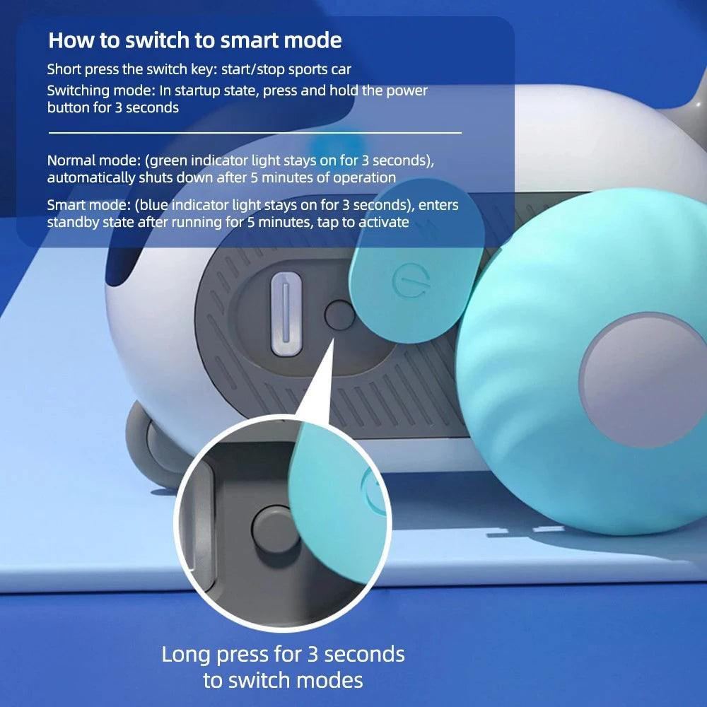 PawRacer Smart Chase Toy – Interactive Electronic Cat Toy with Remote & Obstacle Avoidance - Willen