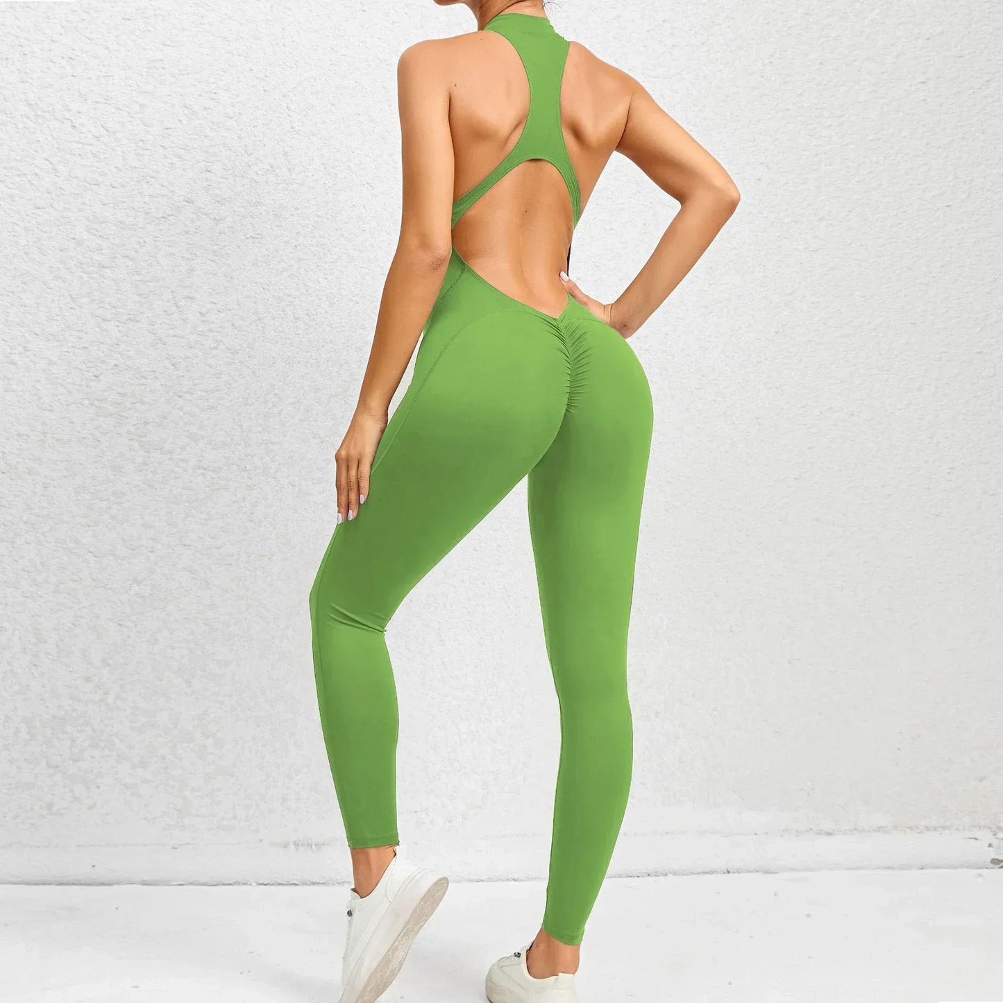 Seamless Zipper Yoga Jumpsuit – Breathable One-Piece Activewear for Women - Willen