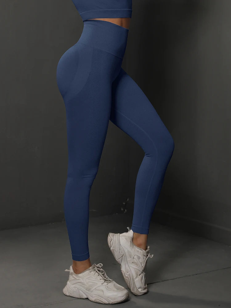 High-Waist Seamless Training Leggings – Nylon-Spandex, Ankle-Length - Willen