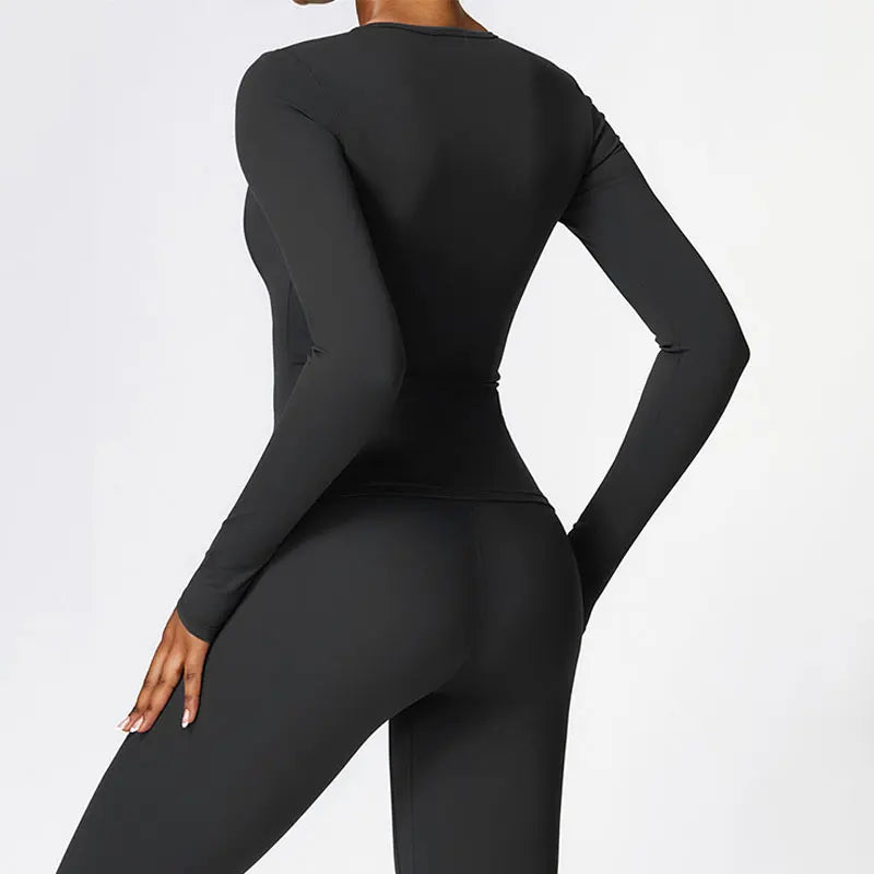 Thermal Long Sleeve Yoga Top – Quick-Dry Workout Shirt for Cold Weather - Willen