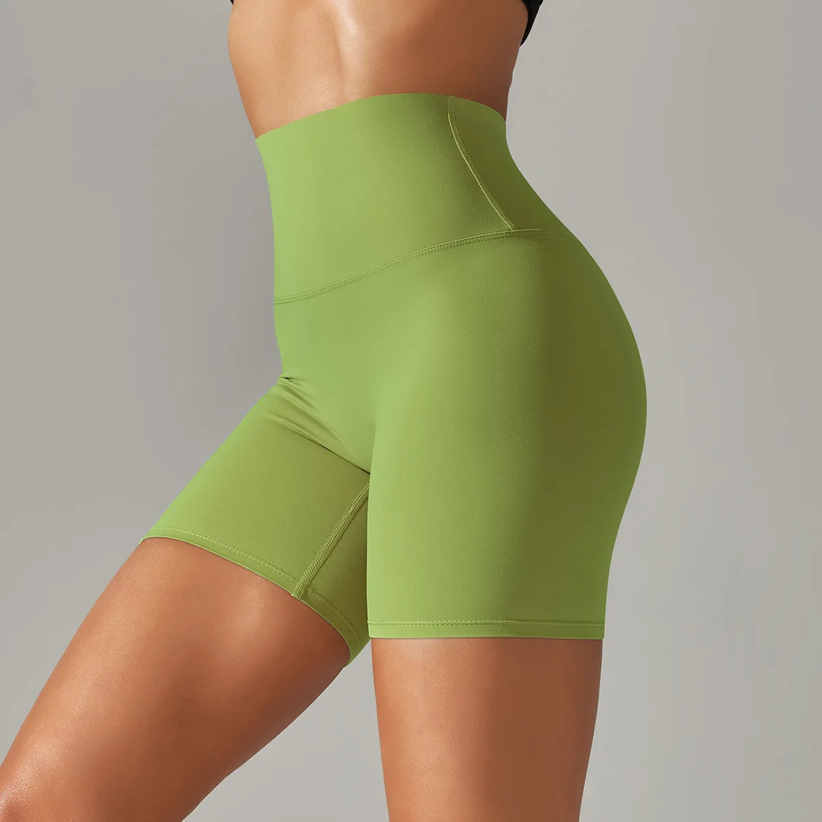 High-Waist Yoga Shorts – Seamless Nylon-Spandex Activewear for Women - Willen