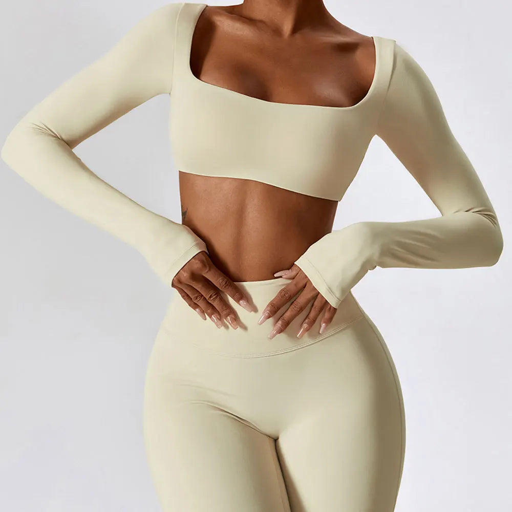 Seamless Active Crop Top – Long Sleeves & Flexible Fit for Training - Willen