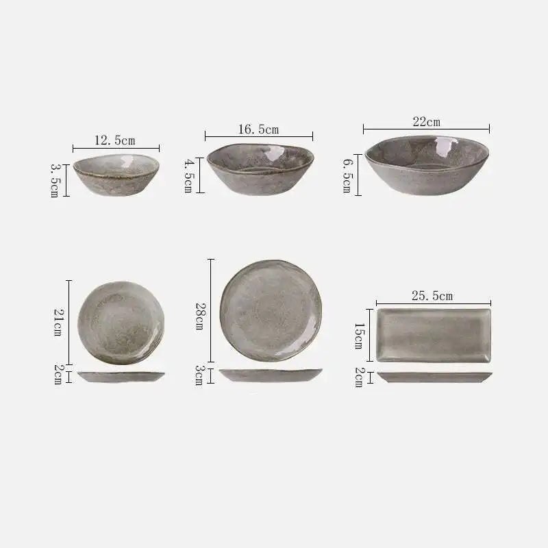 Nordic Glazed Ceramic Dish – Round Blue, Heat-Resistant - Willen