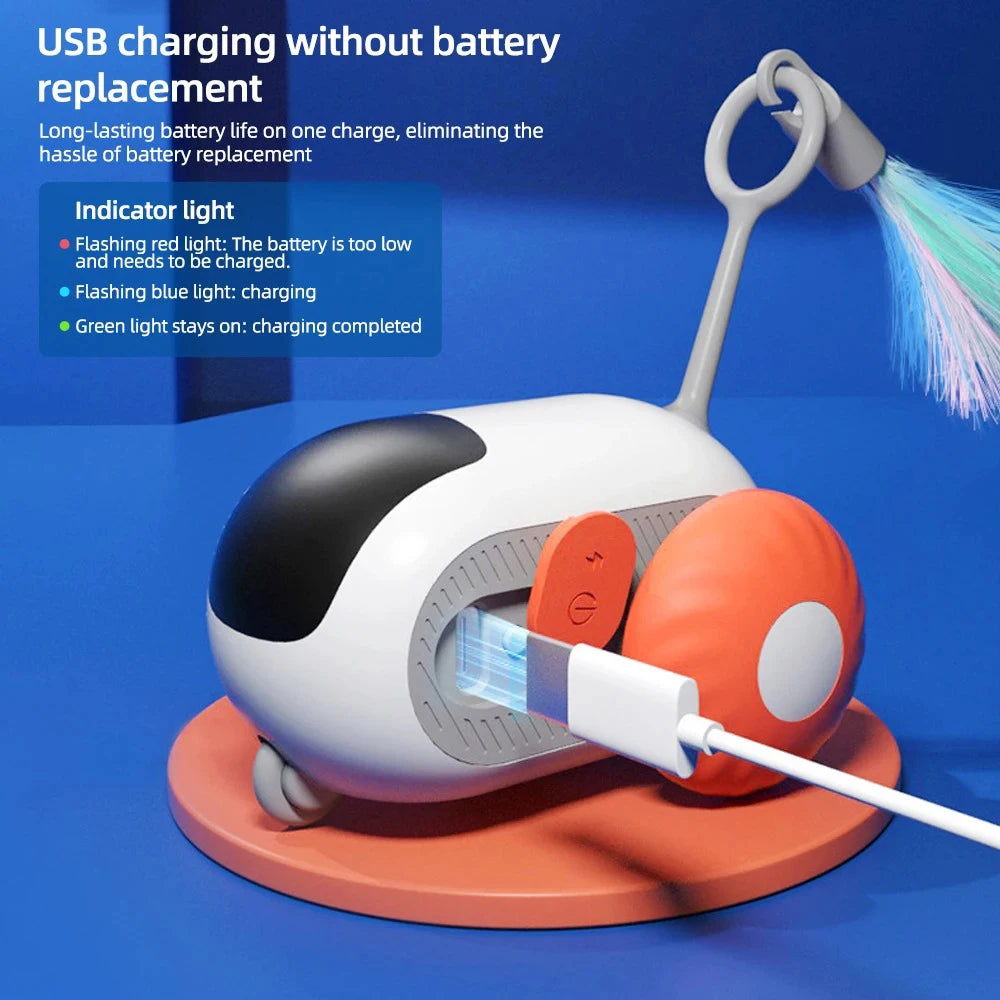 PawRacer Smart Chase Toy – Interactive Electronic Cat Toy with Remote & Obstacle Avoidance - Willen