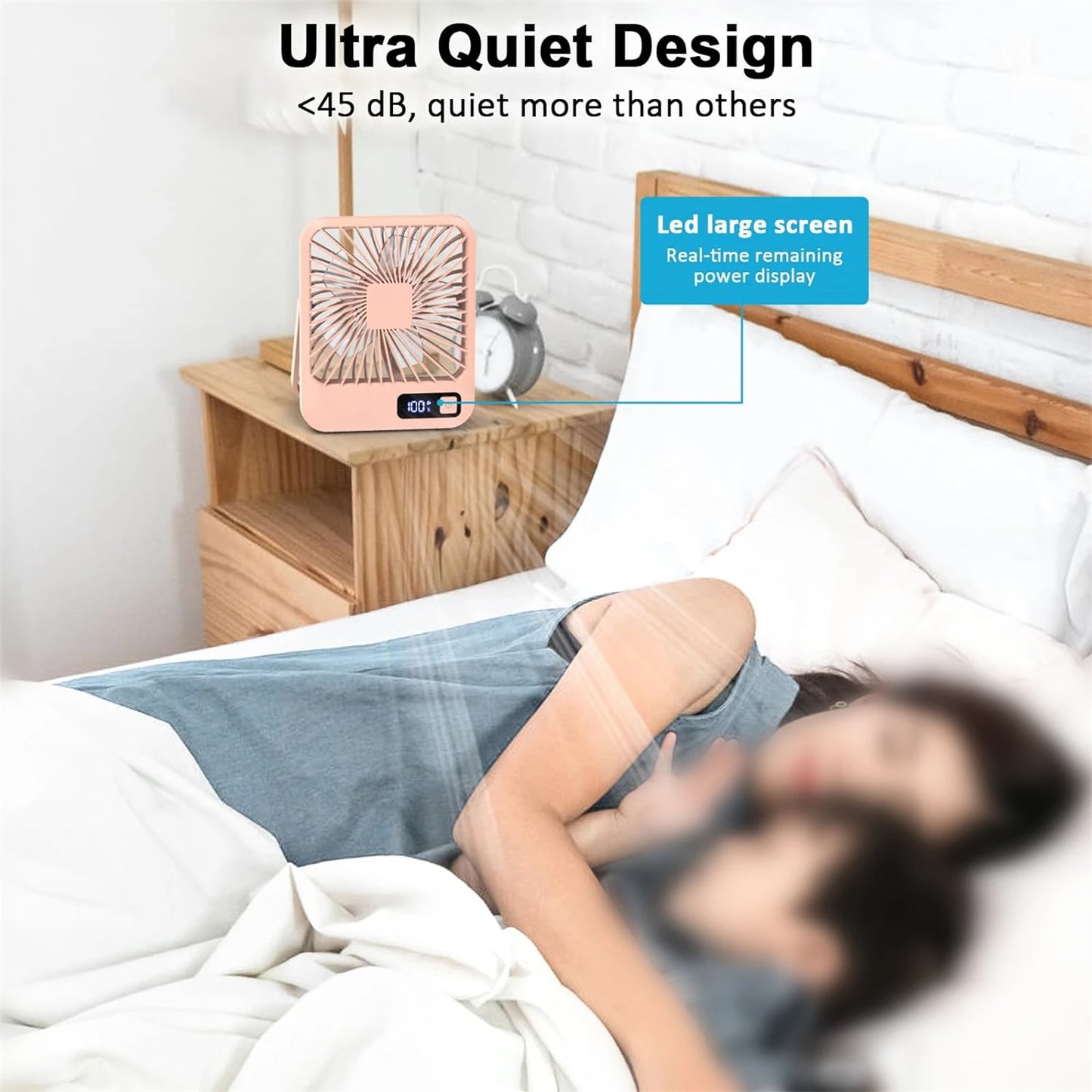 Portable Folding Desk Fan – 180° Adjustable, USB Rechargeable - Willen
