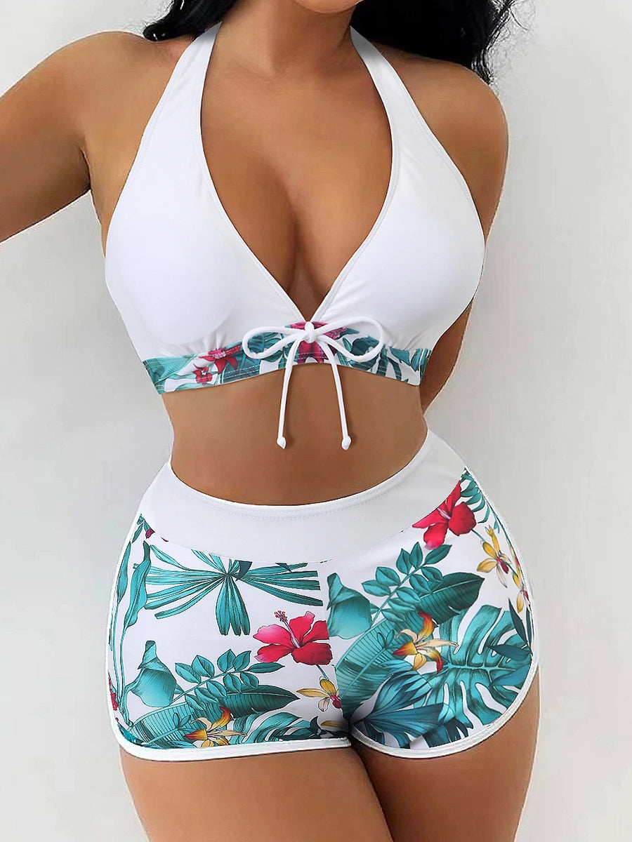 2-Piece Bikini Set – Halter Top & Short-Style Bottoms - Willen
