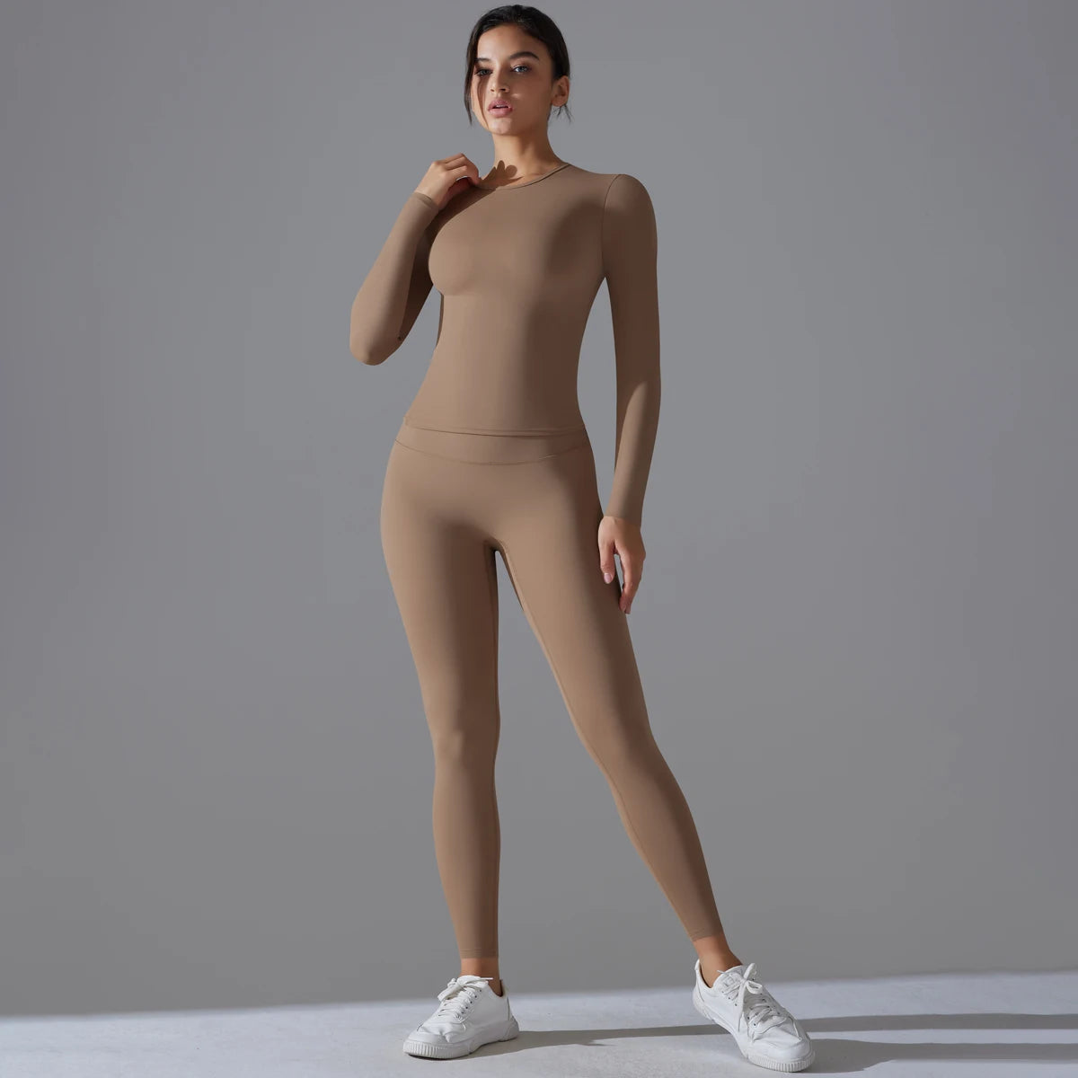 2-Piece Yoga & Fitness Set – Long-Sleeve Top & High-Waist Leggings - Willen