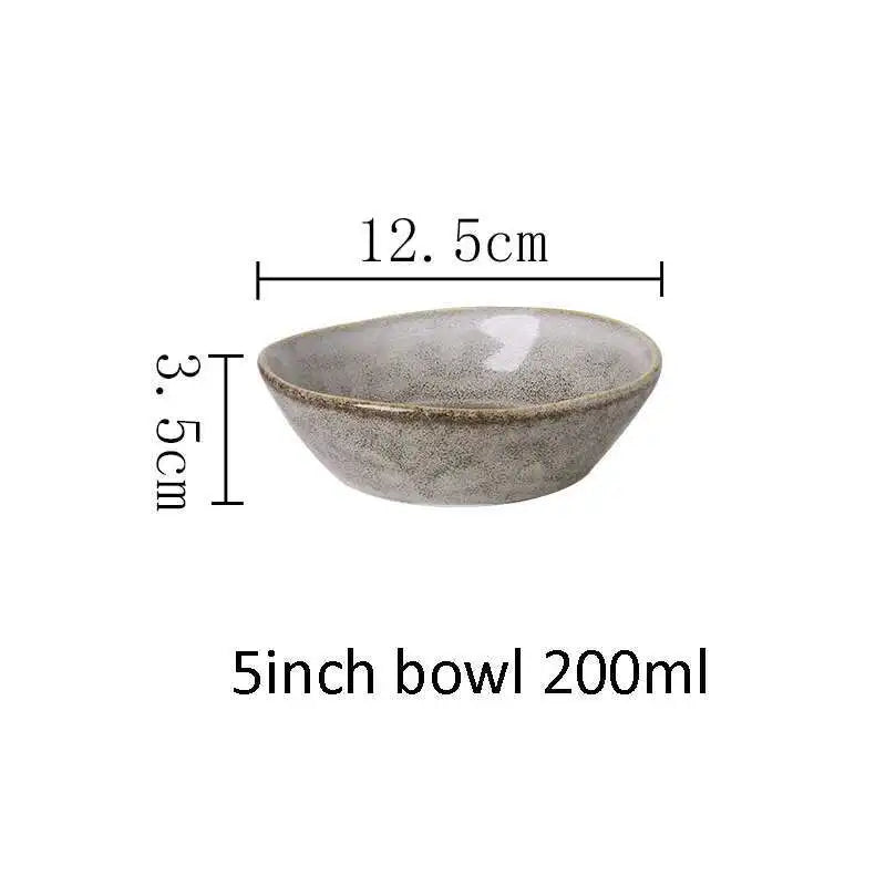 Nordic Glazed Ceramic Dish – Round Blue, Heat-Resistant - Willen